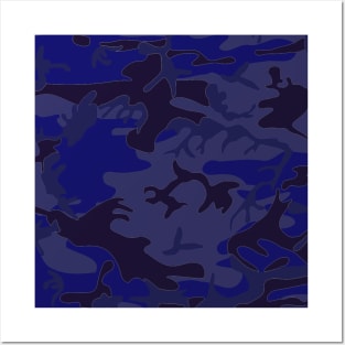 Night Blue Urban camouflage Posters and Art